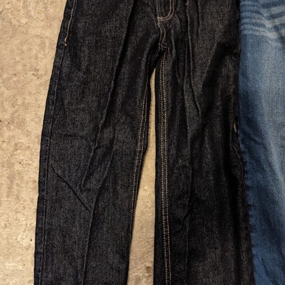 Roebuck & Co. Boys Straight Husky adjustable Waist Jeans 2 pair - Picture 3 of 5